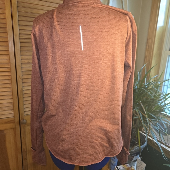 Womens Nike Maroon Quarter-Zip Pullover Crew Sweatshirt Dri Fit - Picture 5 of 6